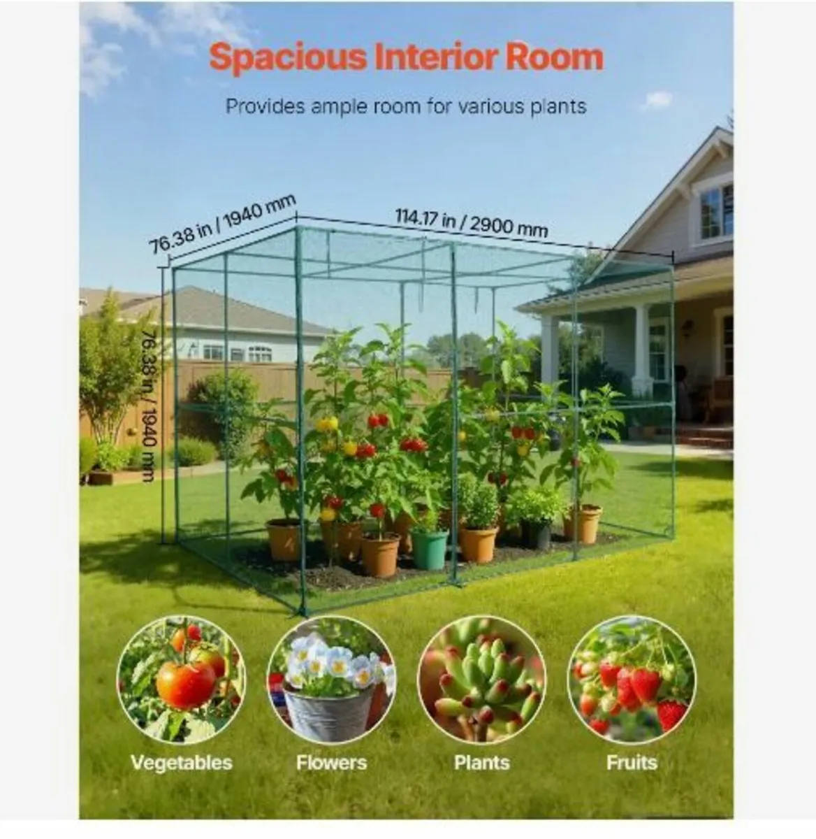 Crop Cage, 2.9 x 1.94 x 1.94 m Plant Protection - Image 2