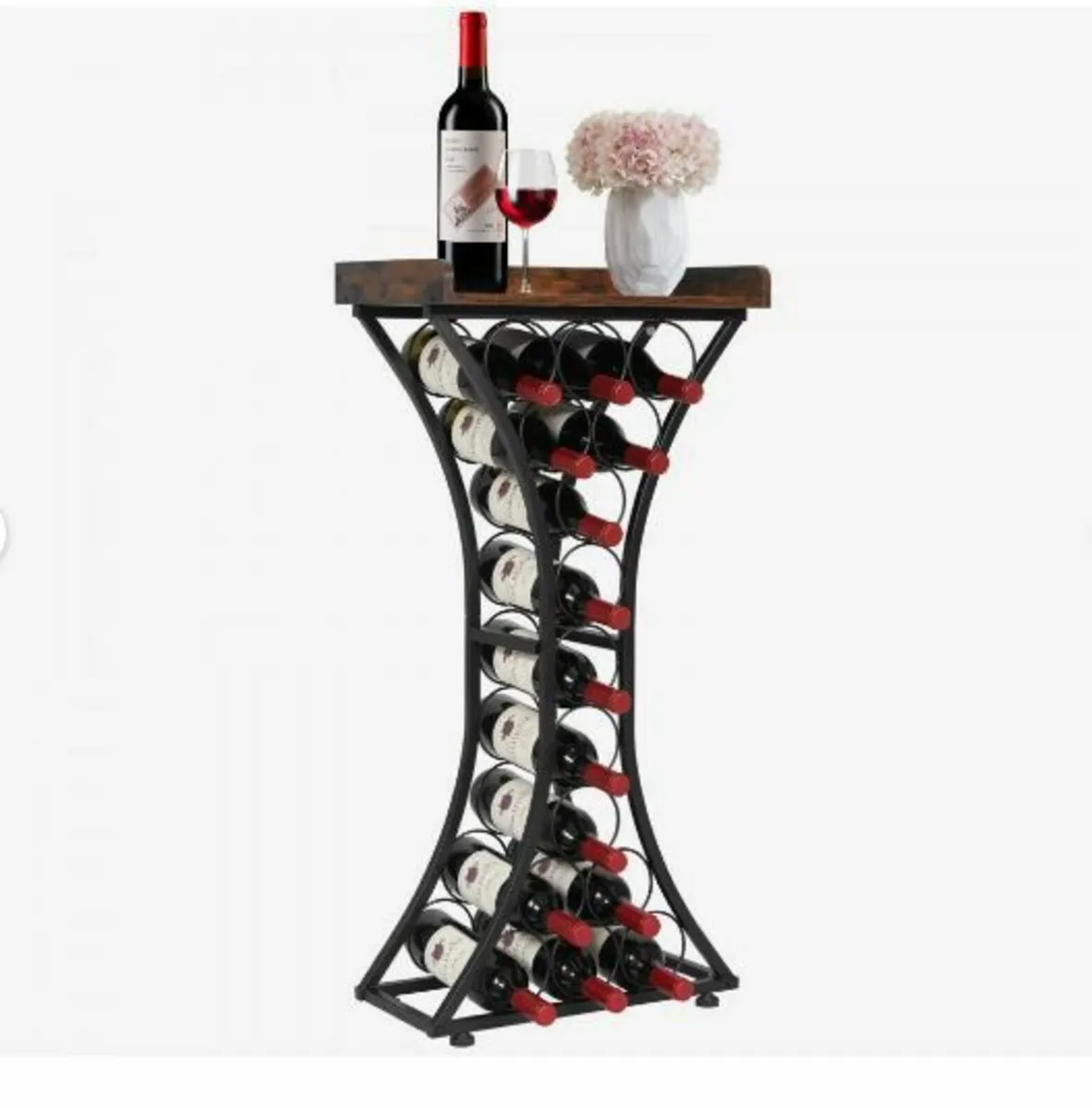 15 Bottle Wine Rack,Iron Freestanding - Image 1