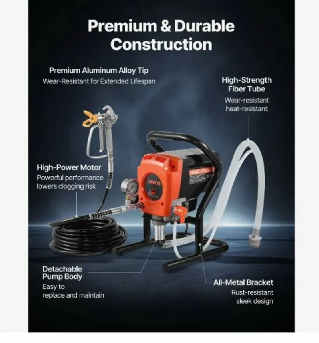 Stand Airless Paint Sprayer, 900W - Image 2