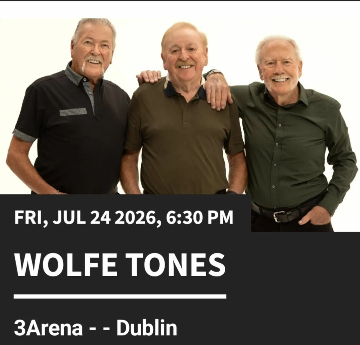 The Wolfe Tones Friday 24th July 2026
