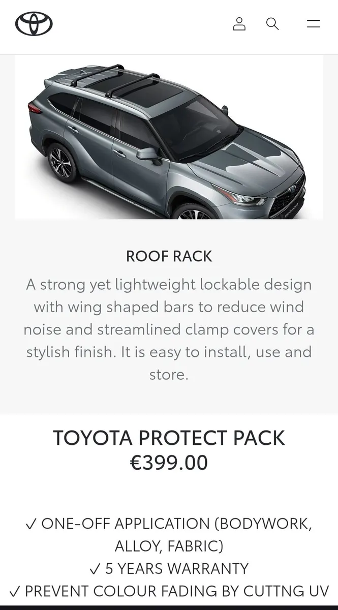 Toyota Highlander Roofbars