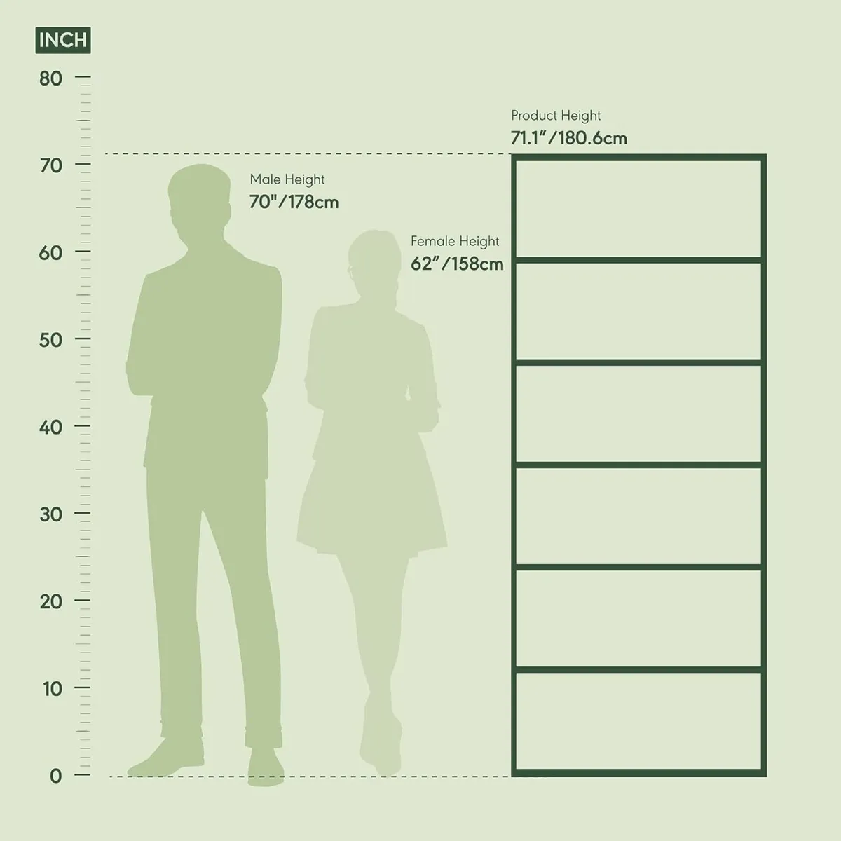 JAYA Simply Home Free Standing 6-Tier Open - Image 3