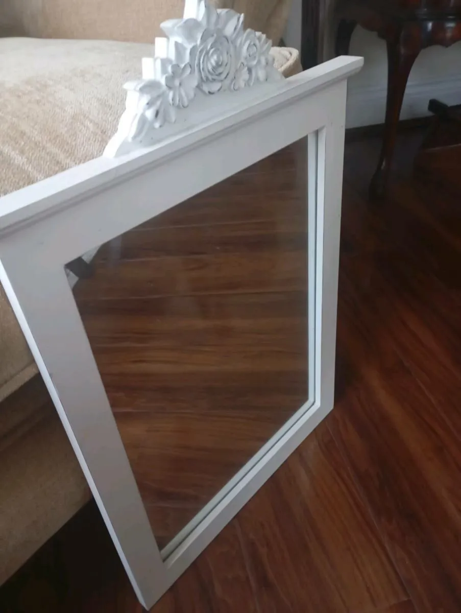 White Decorative Mirror - Image 1