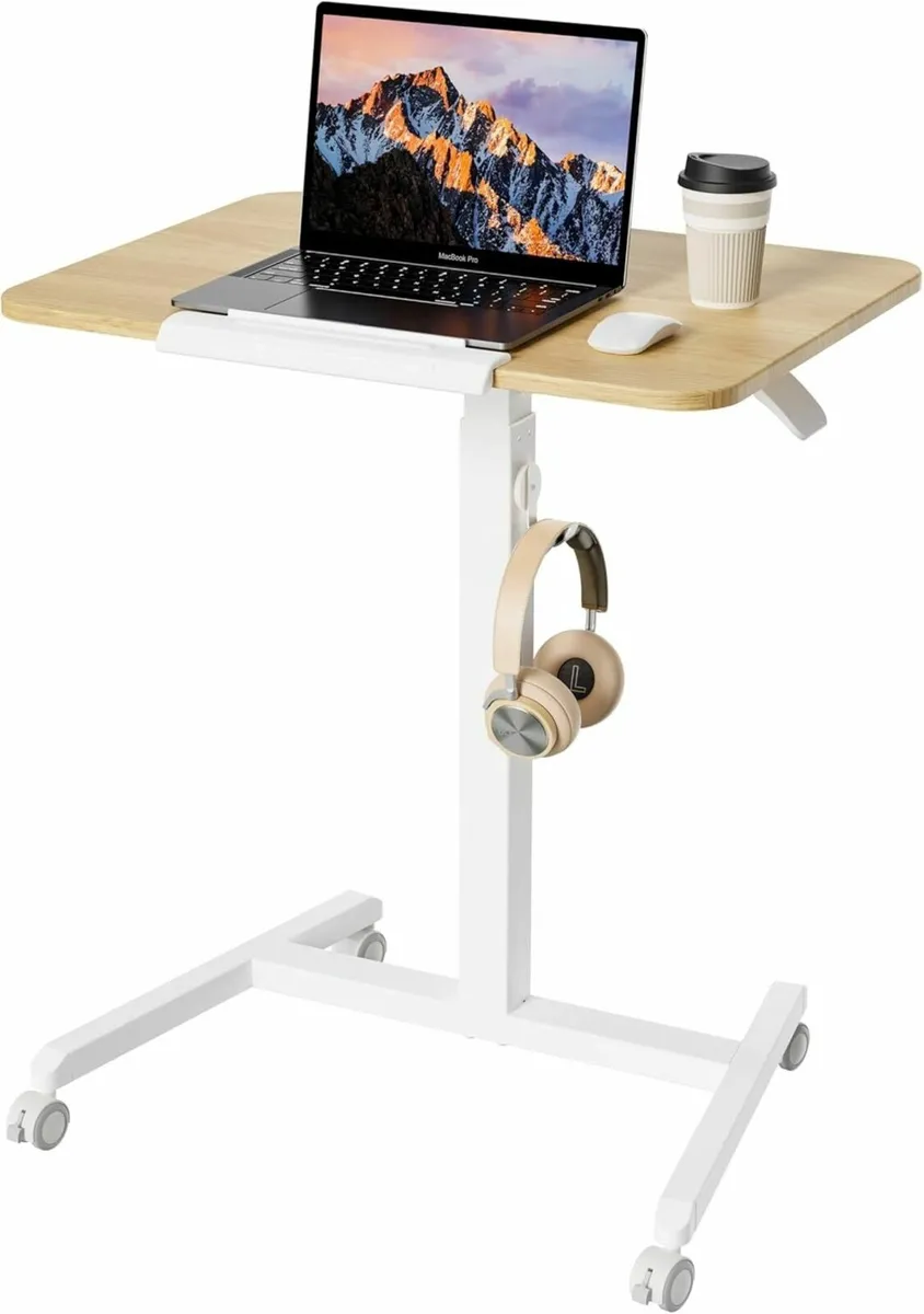 Mobile Standing Desk with 90degrees Tiltable - Image 1