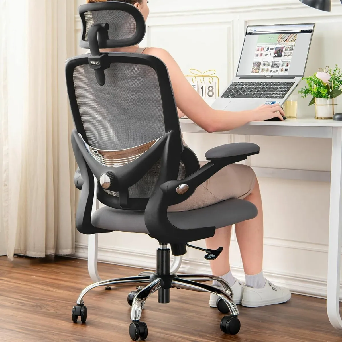 Ergonomic Office Chair - High Back Mesh Design - Image 1