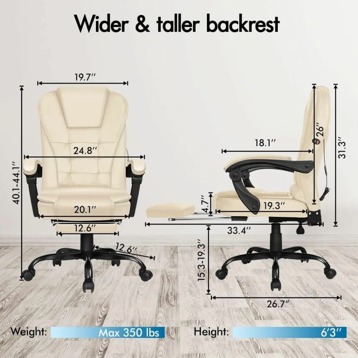 Massage Office Chair for Home PC Desk with - Image 3