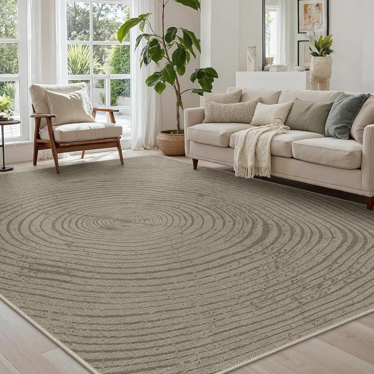 Washable Large Rug 160x230cm Low Pile Non-Slip - Image 1