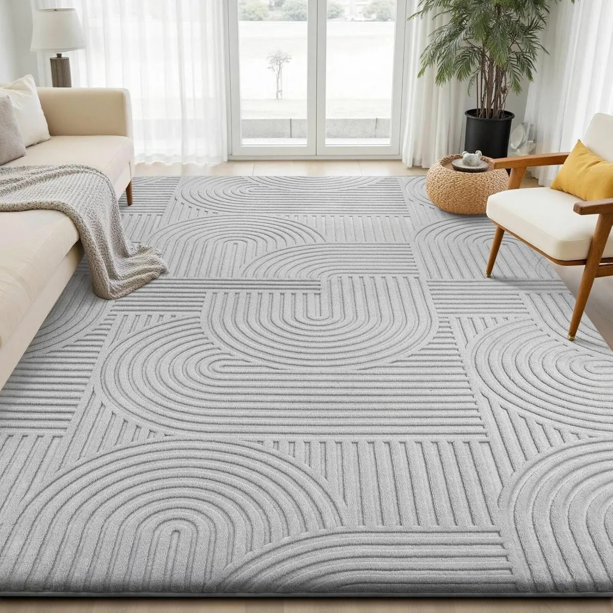 Rugs Living Room 140x200cm 3D Grey Area for - Image 2