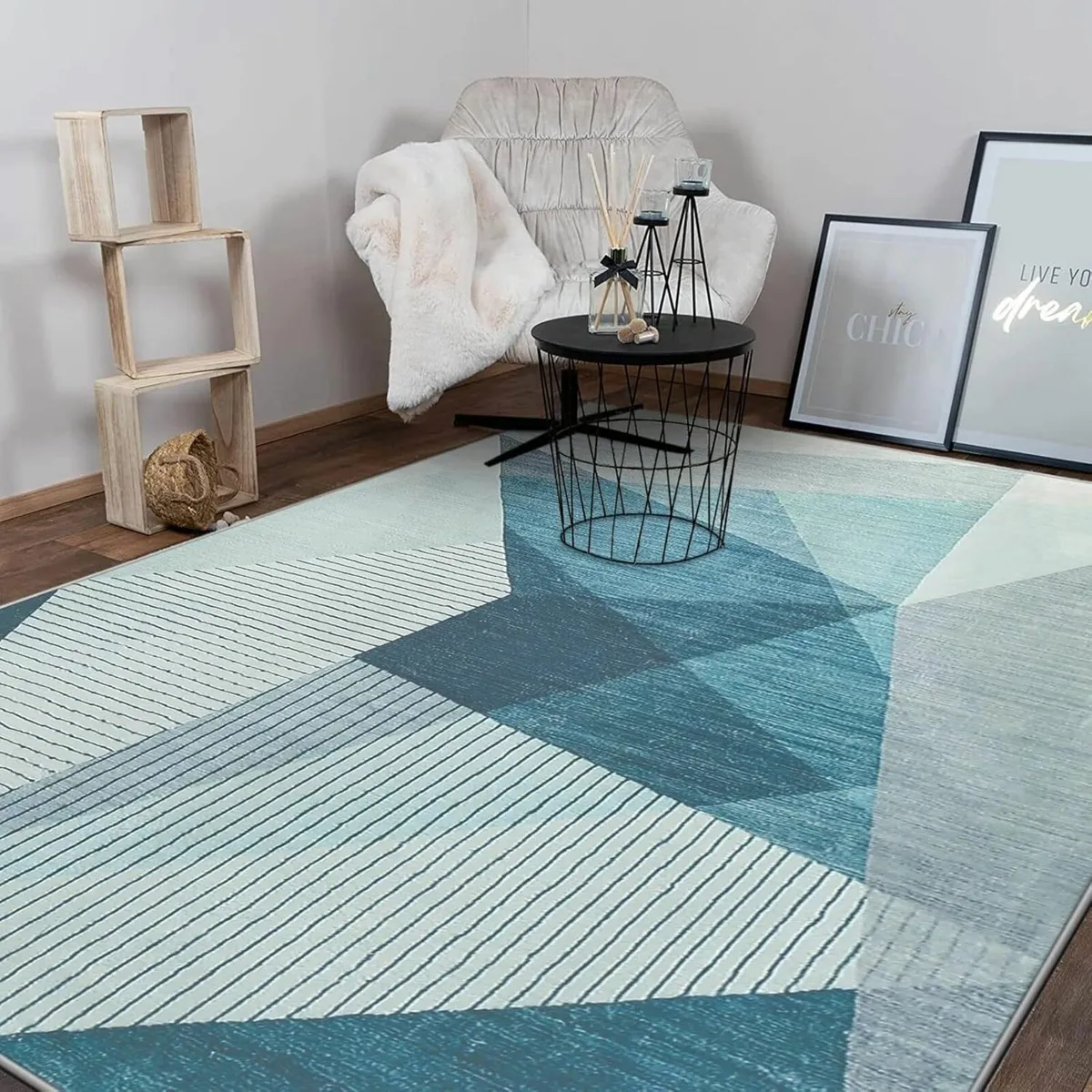 Area Rugs Modern Abstract Geometric Living Room - Image 3