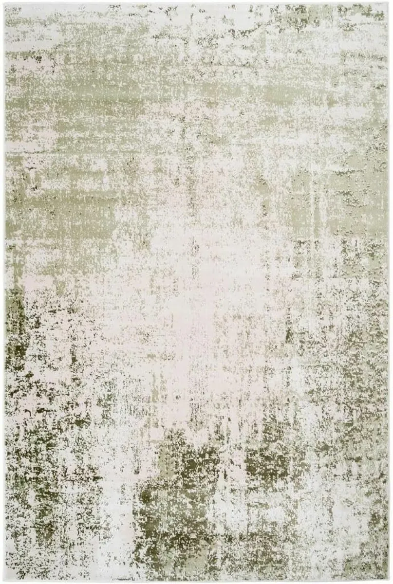 Modern Green Distressed Abstract Living Room Area - Image 1