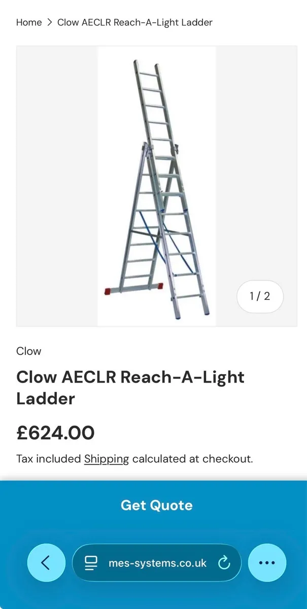 2x Professional Ladders - Heavy Duty Aluminium - Image 1