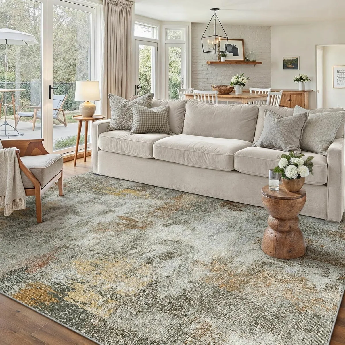 Area Rug Modern Abstract Rugs Living Room Large - Image 1