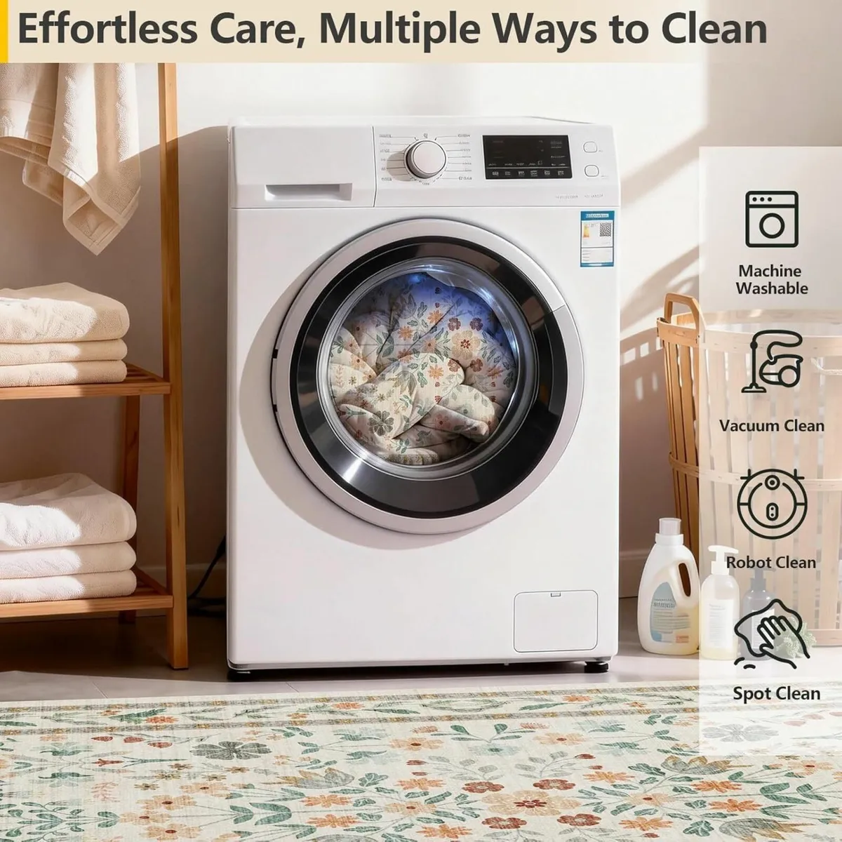 Large Rugs Living Room 160x230cm Machine Washable - Image 4