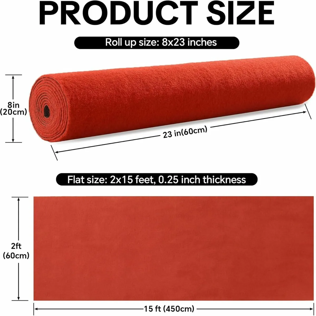 Heavy-Duty Red Carpet Runner Thick Event Aisle - Image 2