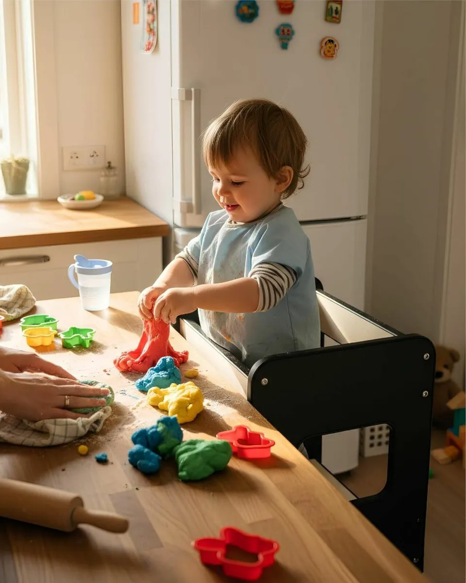 Toddler Step Stool - Adjustable Height Wooden for - Image 2