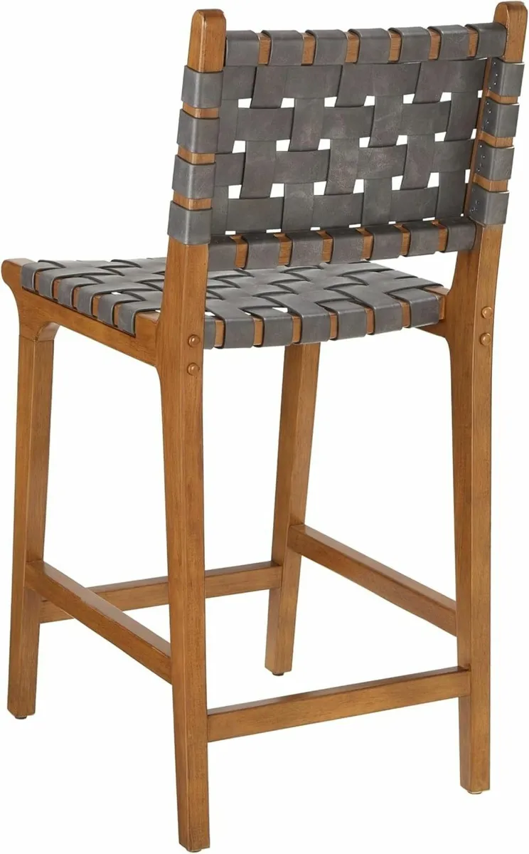 Woven Counter Stool Kitchen Height Barstool - Image 4