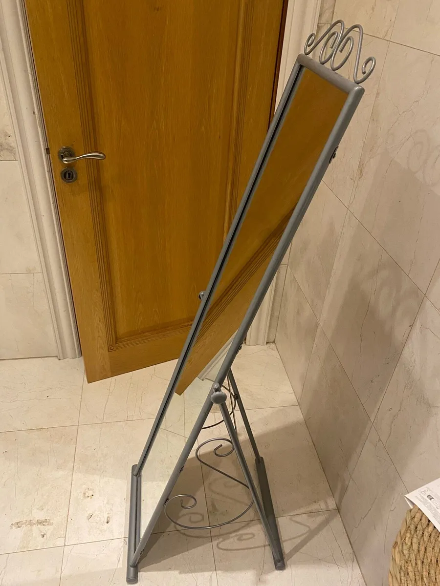 Silver Colour Standing Mirror - Image 2