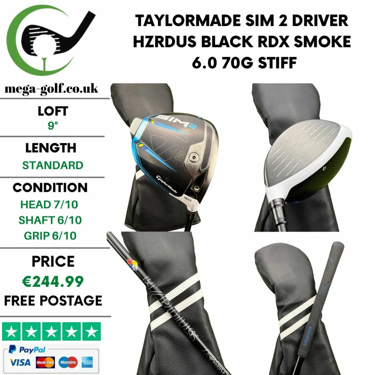 Taylormade Sim 2 Driver / 9° / Stiff - Image 1