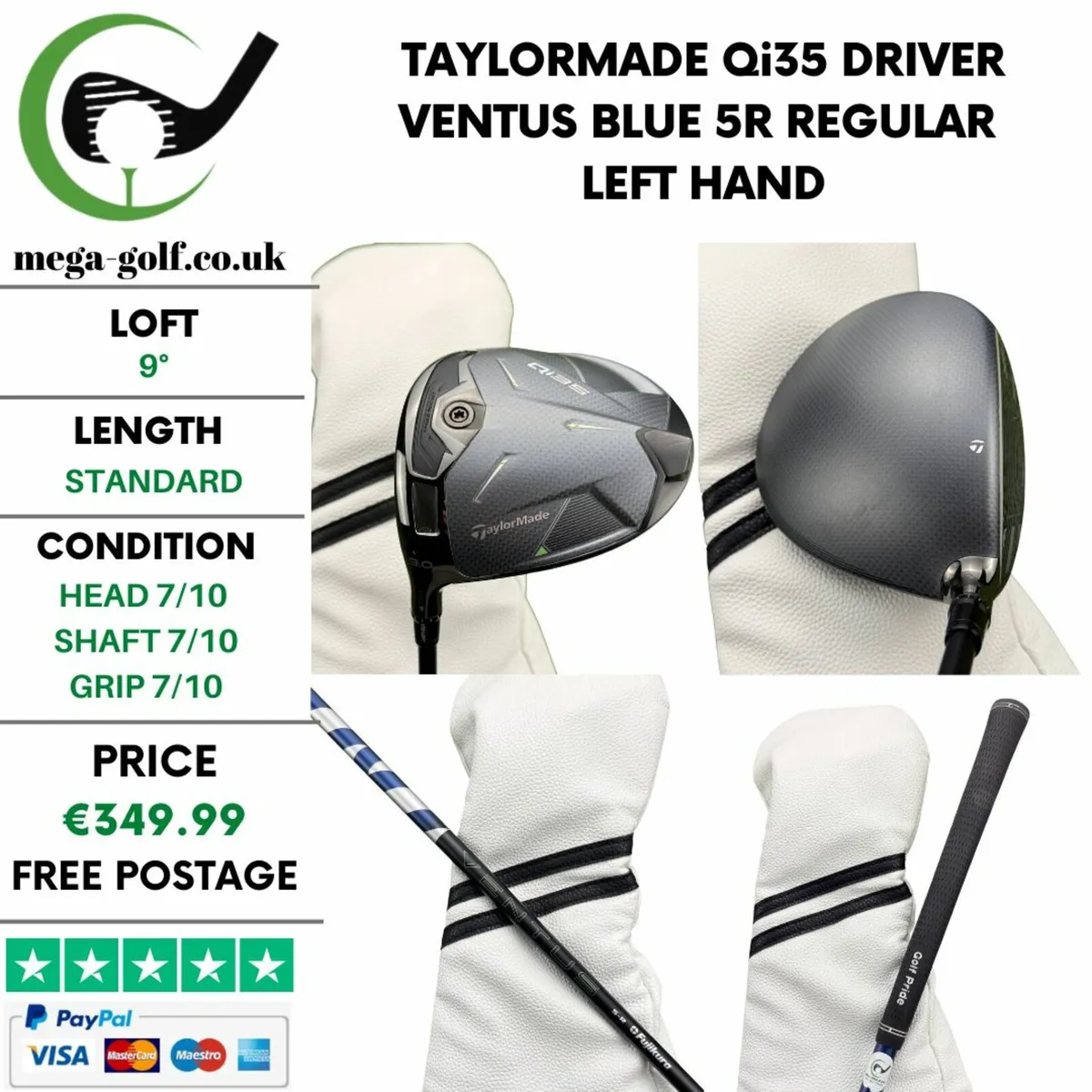Taylormade Qi35 Driver / 9° / Regular / Left Hand - Image 1