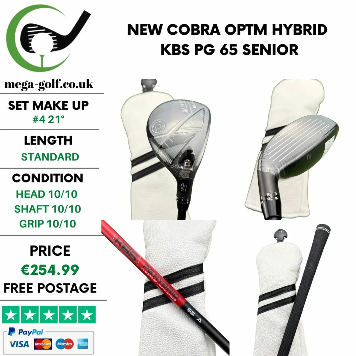 New Cobra OPTM Hybrid / #4 21° / Kbs PG 65 Senior - Image 1