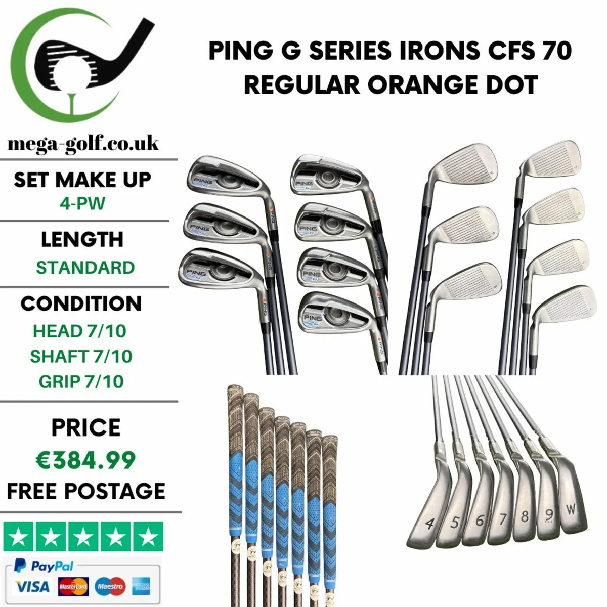 Ping G Series Irons / 4-Pw / CFS 70 Regular - Image 1