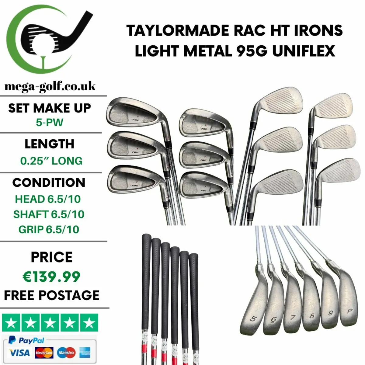 Taylormade RAC HT Irons / 5-Pw / Uniflex - Image 1