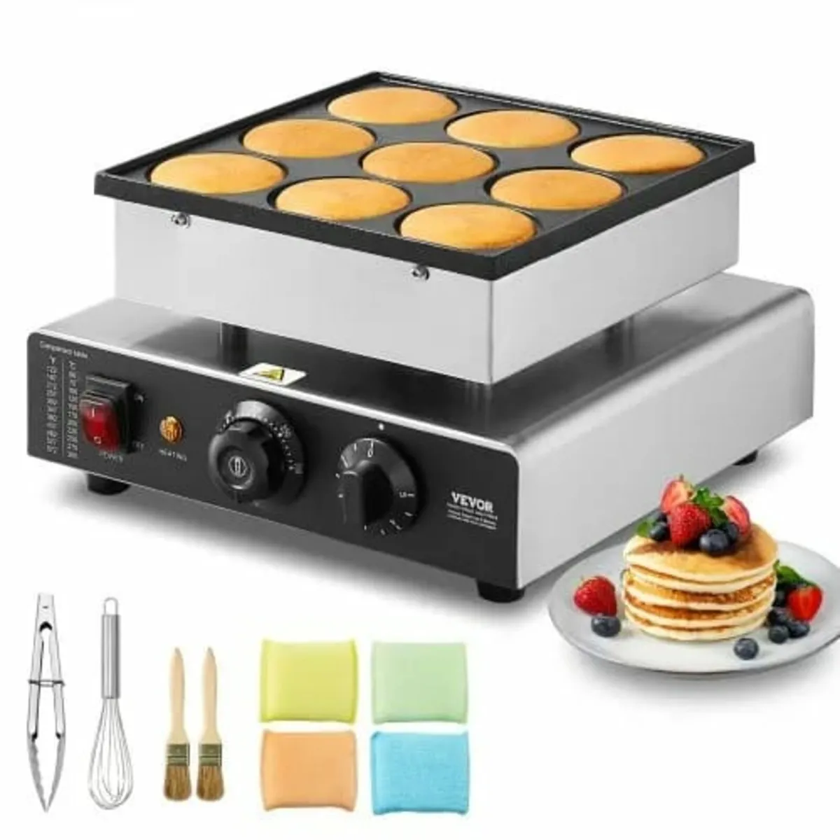 Dutch Pancake Maker, 9PCS 76mm Diameter Dorayaki B - Image 1