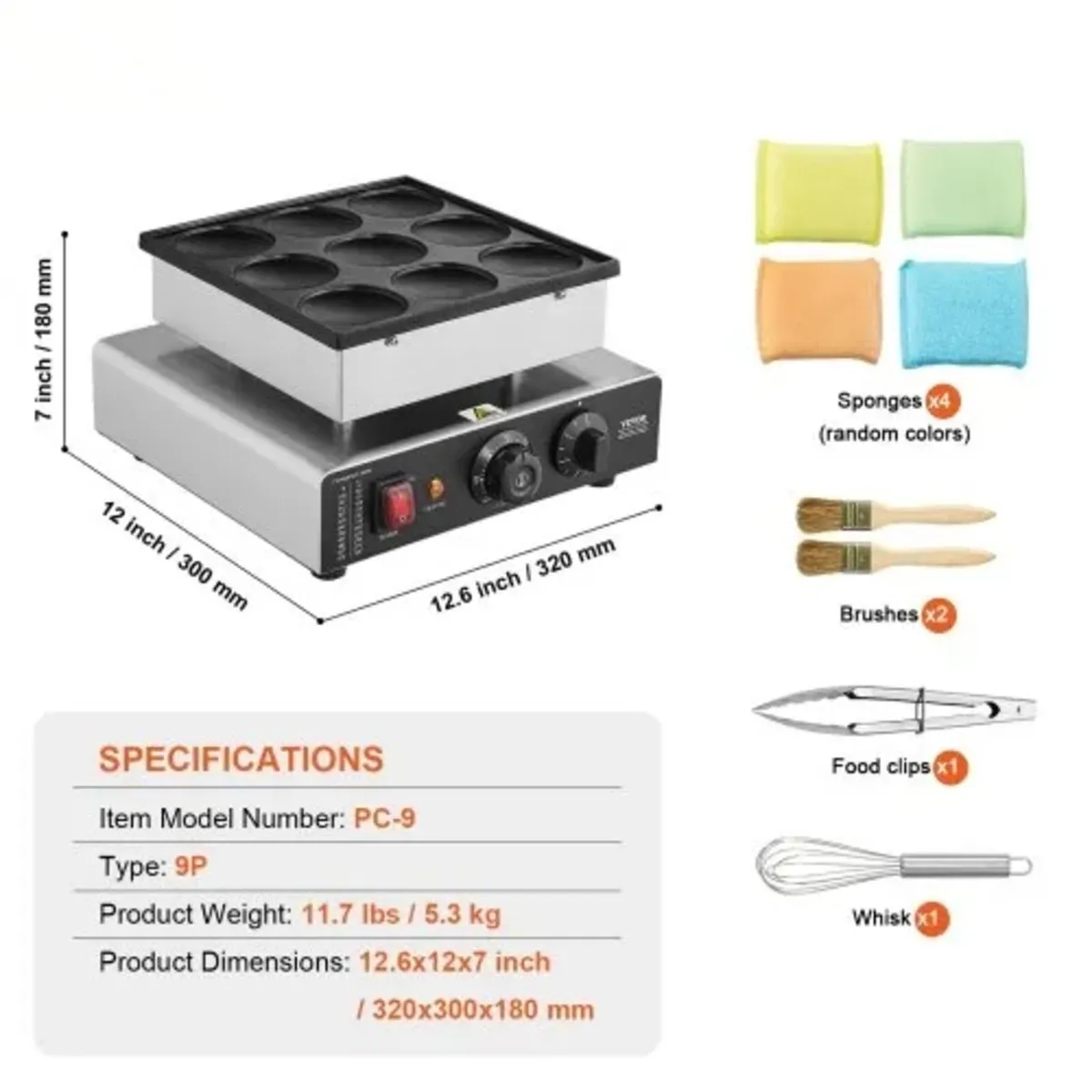 Dutch Pancake Maker, 9PCS 76mm Diameter Dorayaki B - Image 4