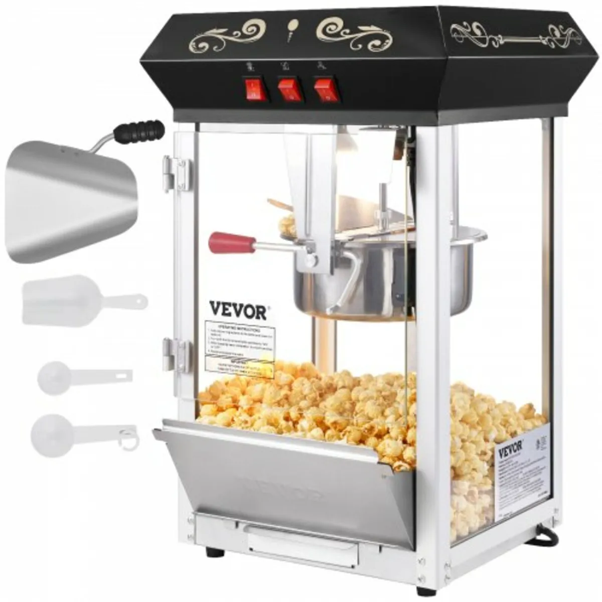 Popcorn Maker, 850W Popcorn Popper Machine, 8 Oz K - Image 1