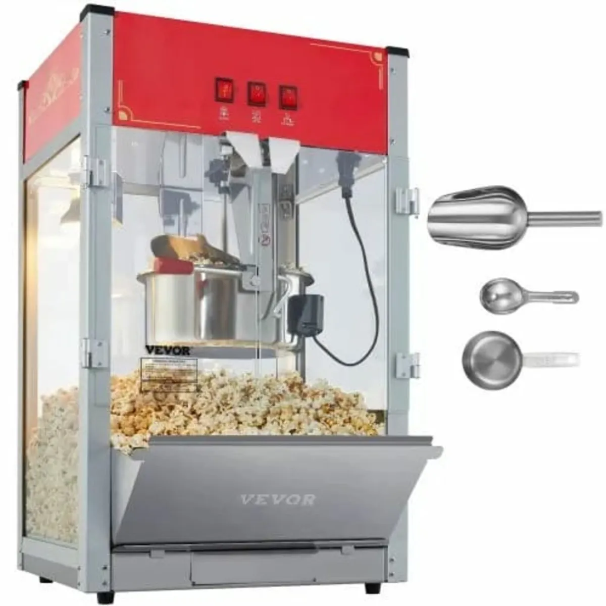 Popcorn Maker, 1440W Popcorn Popper Machine, 12 Oz - Image 1