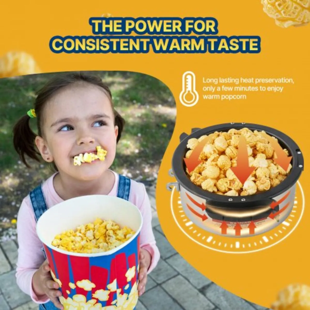 Popcorn Maker, 480W Popcorn Popper Machine, 4 Oz K - Image 3