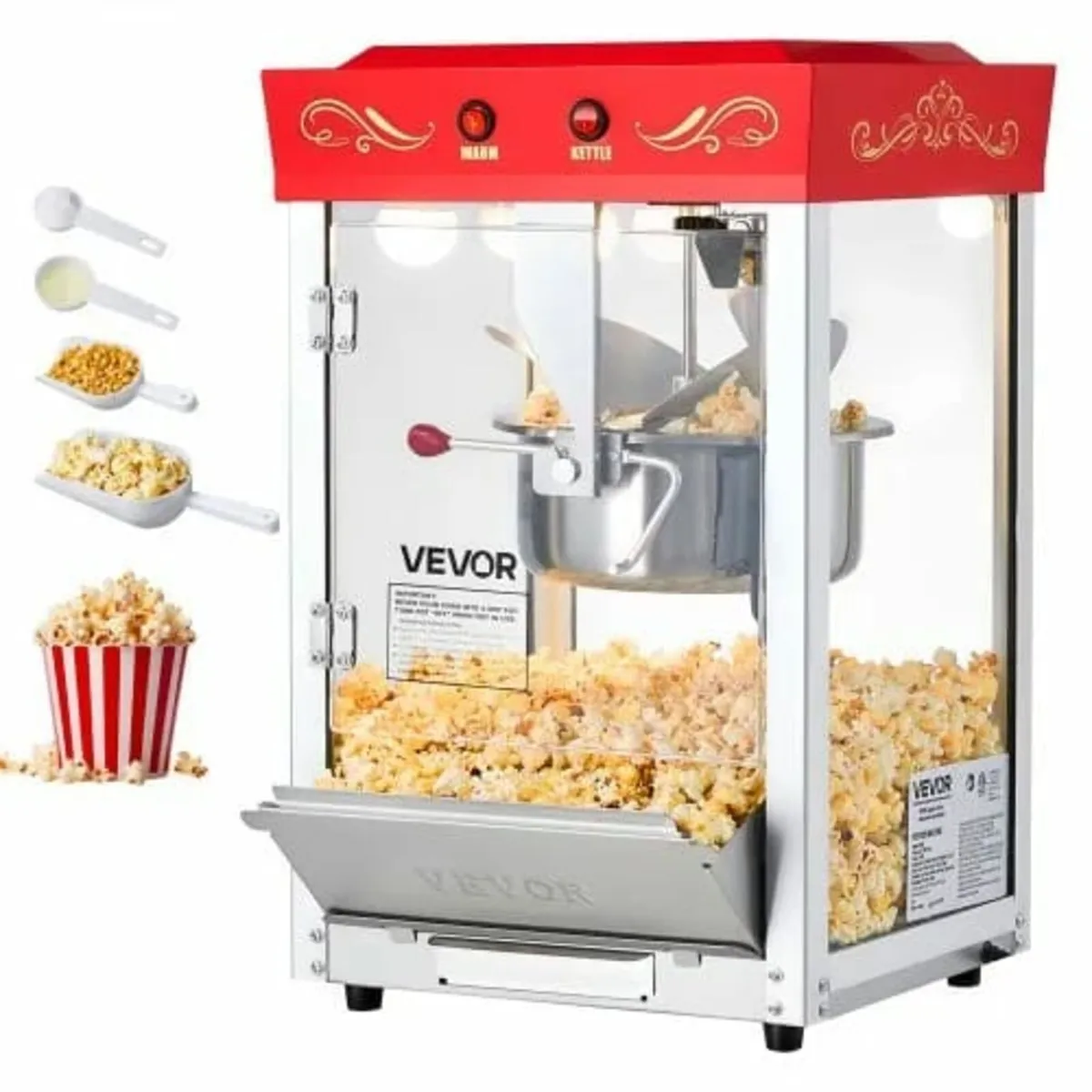 Popcorn Machine, 0.2kg Stainless Steel Kettle, 800 - Image 1