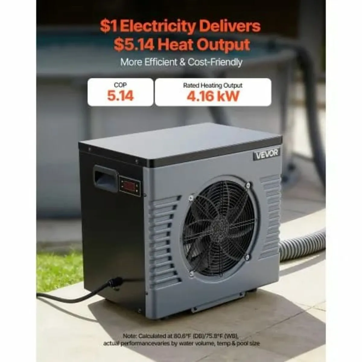 4160 W Pool Heat Pump, Electric Pool Heater for Ab - Image 2