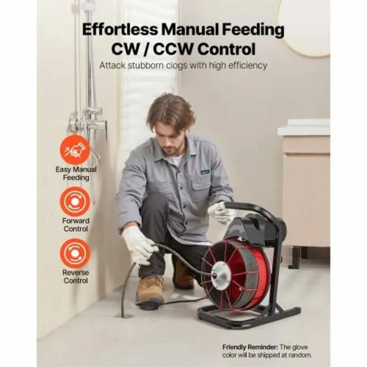 Drain Cleaner Machine 23m x 10.5mm, Sewer Snake Au - Image 2