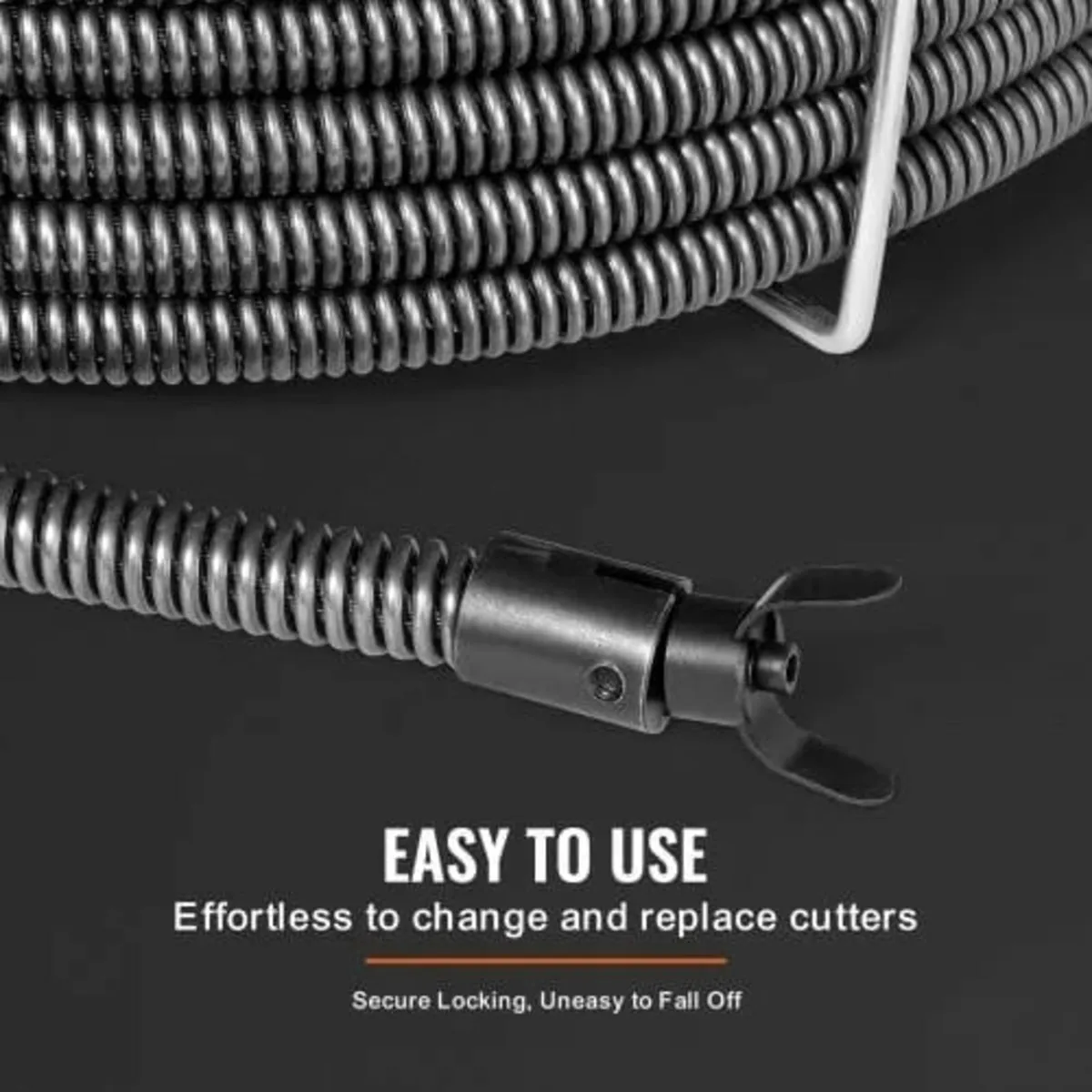 Drain Cleaning Cable 100 FT x 3/4 Inch, Solid Core - Image 4