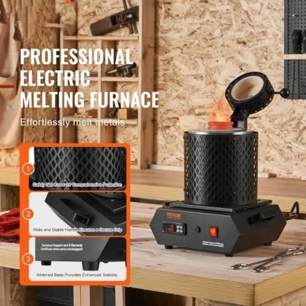 Gold Melting Furnace, 1350W, 1150°C Max Temperatur - Image 3