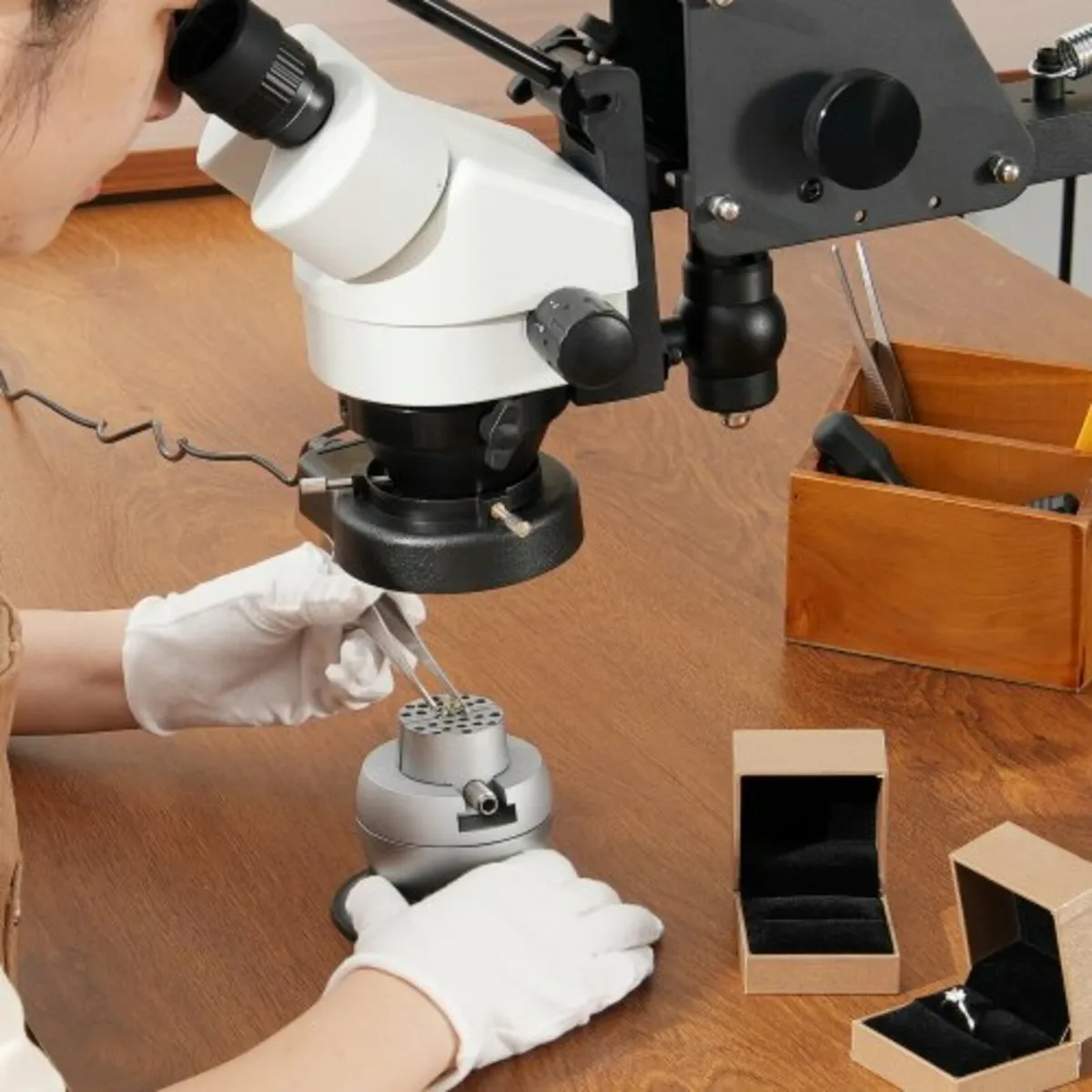Multi-Directional Microscope with Spring Bracket, - Image 4