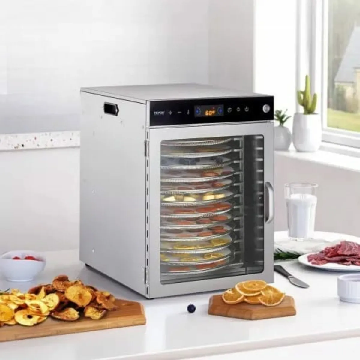 Rotary Food Dehydrator Machine, 12 Stainless Steel - Image 2