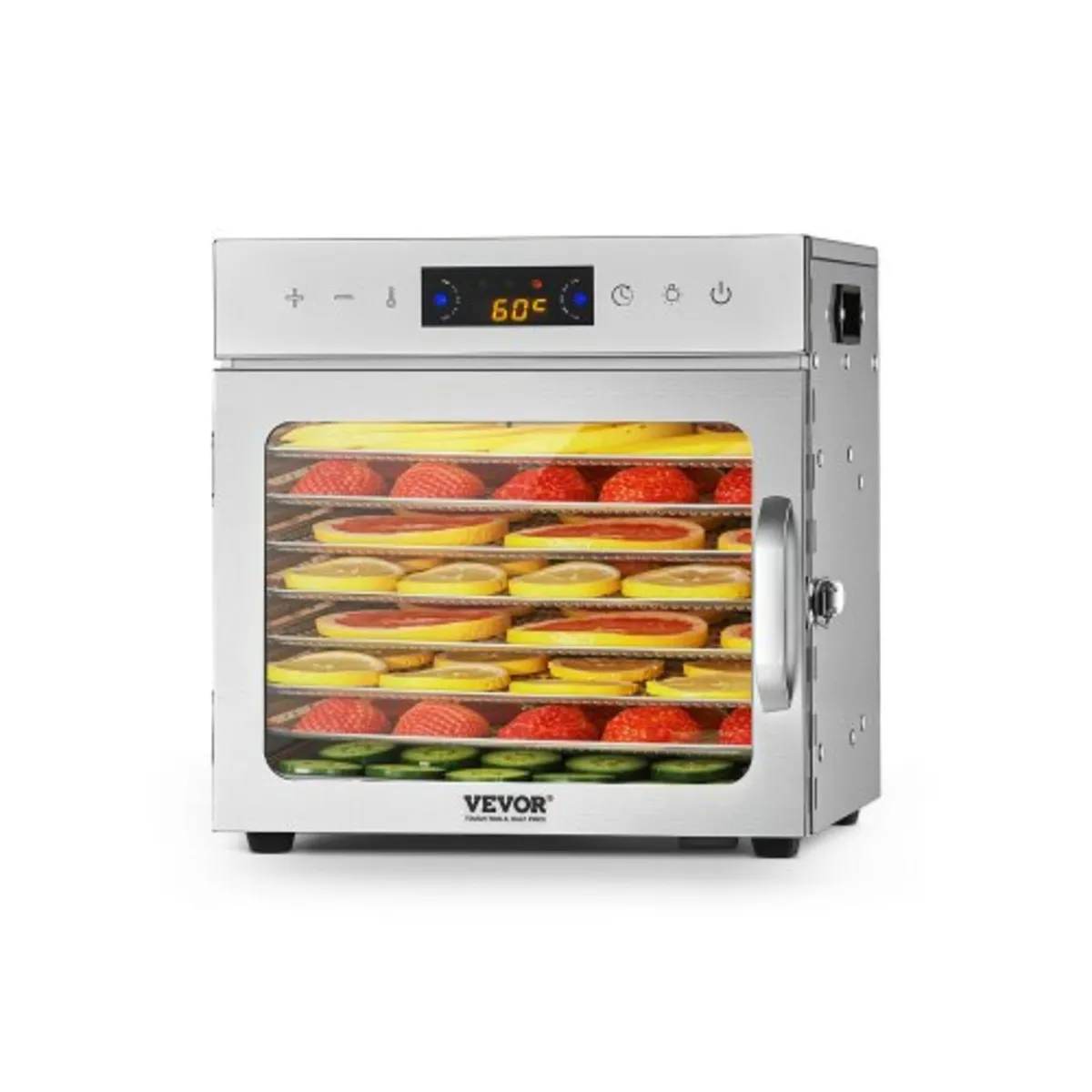 Food Dehydrator Machine, 8 Stainless Steel Trays, - Image 1