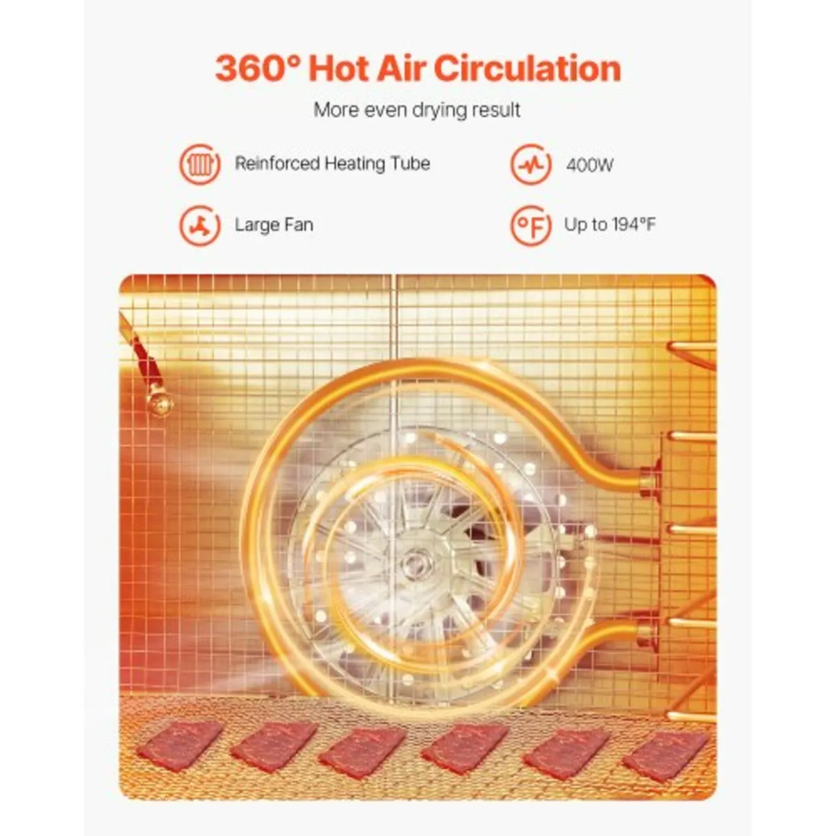 Food Dehydrator Machine, 8 Stainless Steel Trays, - Image 2