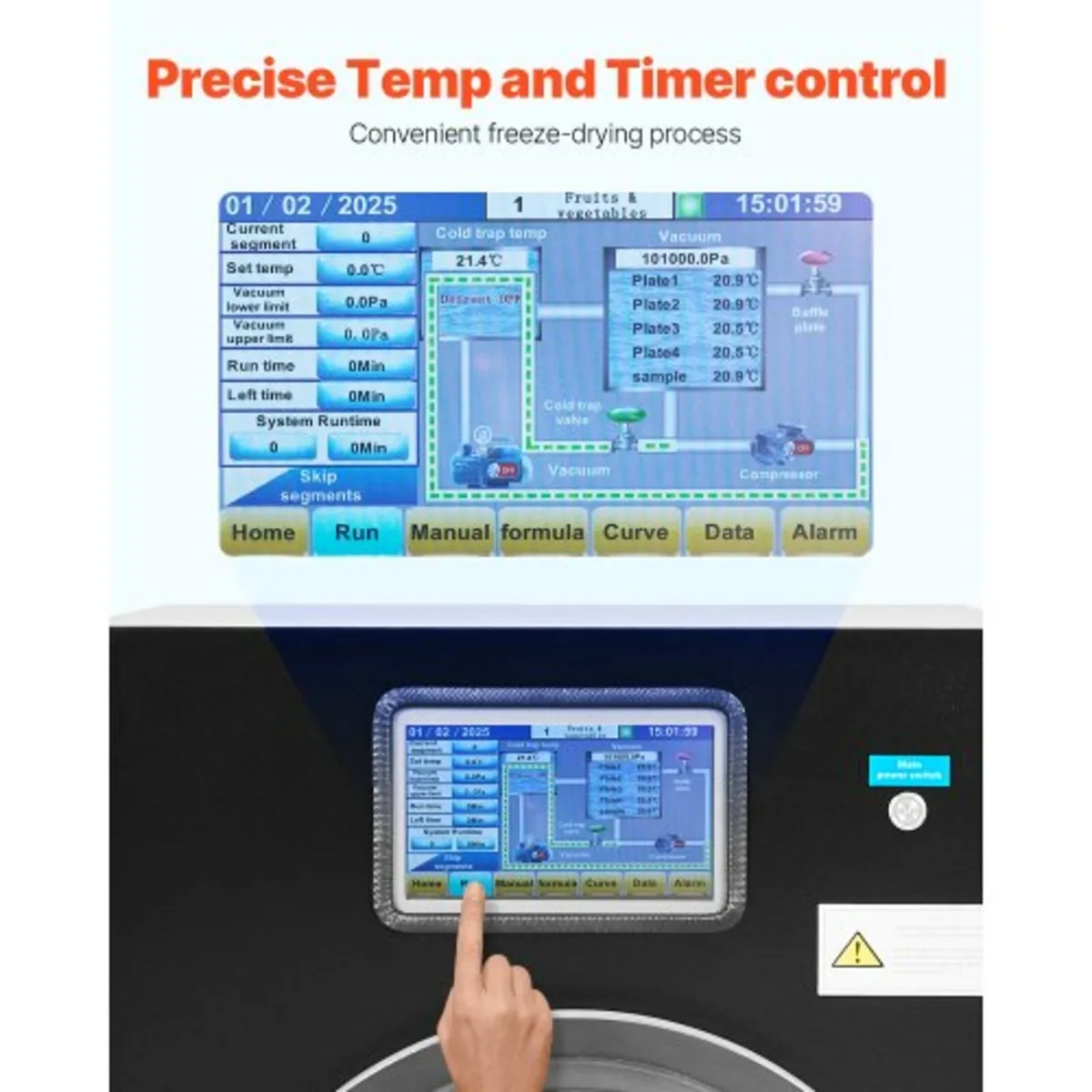 Vacuum Freeze Dryer Machine, 8.8-13.2 LBS/Batch Fo - Image 3