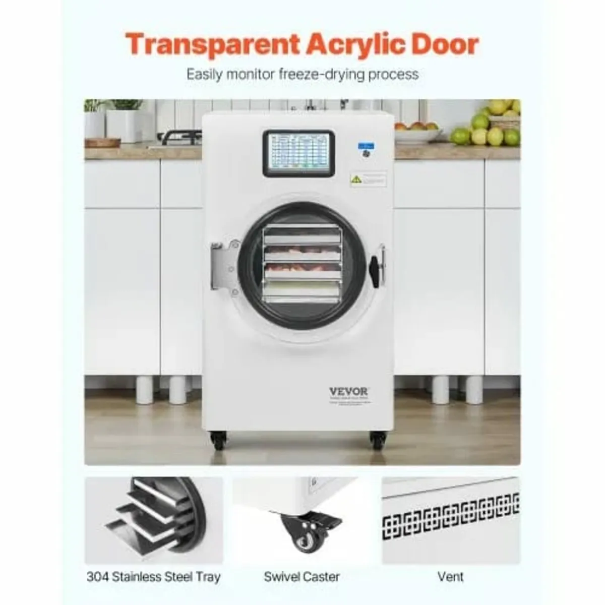 Vacuum Freeze Dryer Machine, 8.8-13.2 LBS/Batch Fo - Image 4