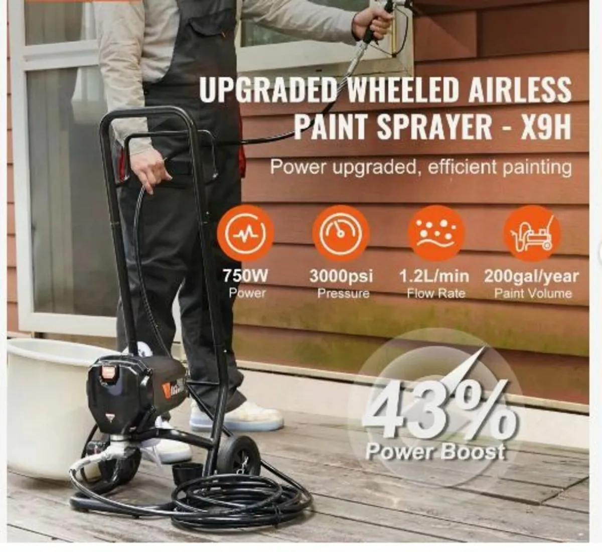 Stand Airless Paint Sprayer, 750W - Image 3