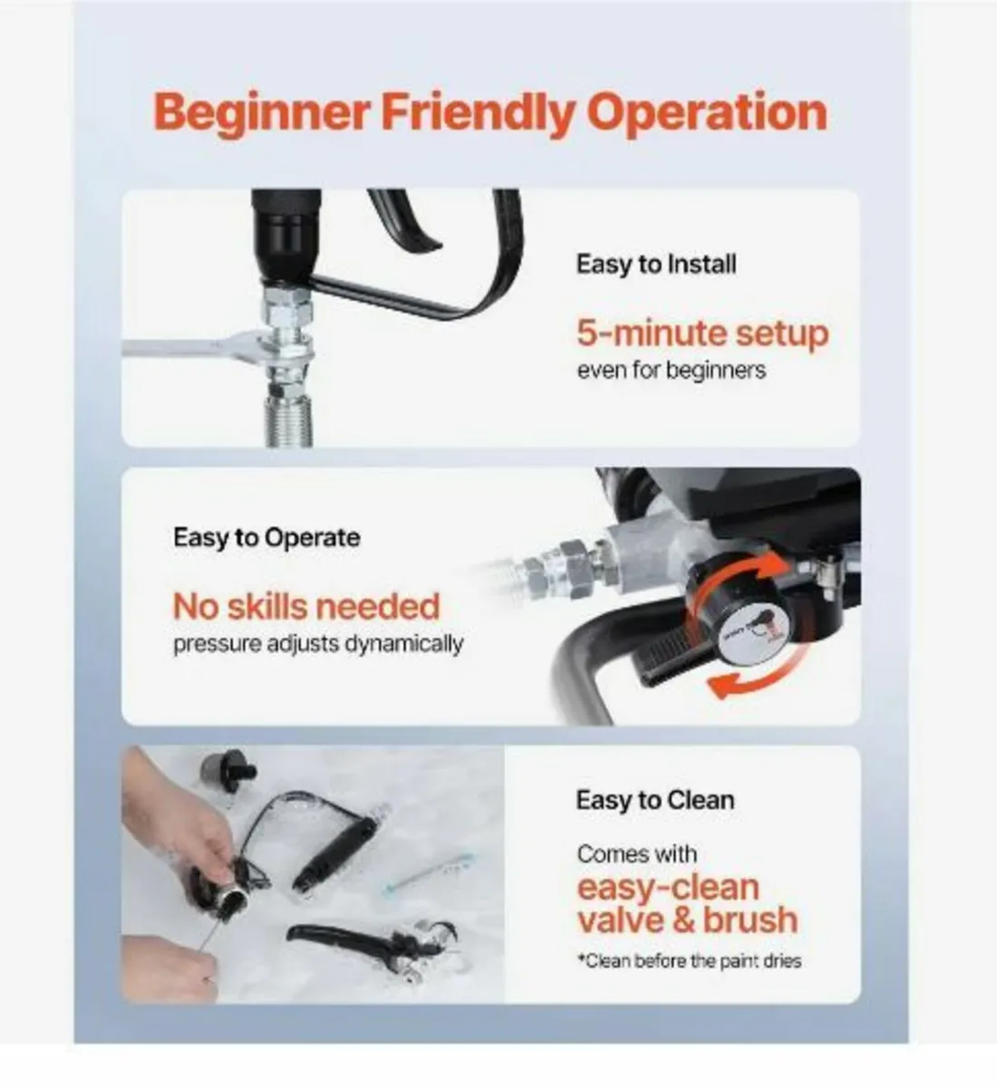 Stand Airless Paint Sprayer, 650W - Image 3