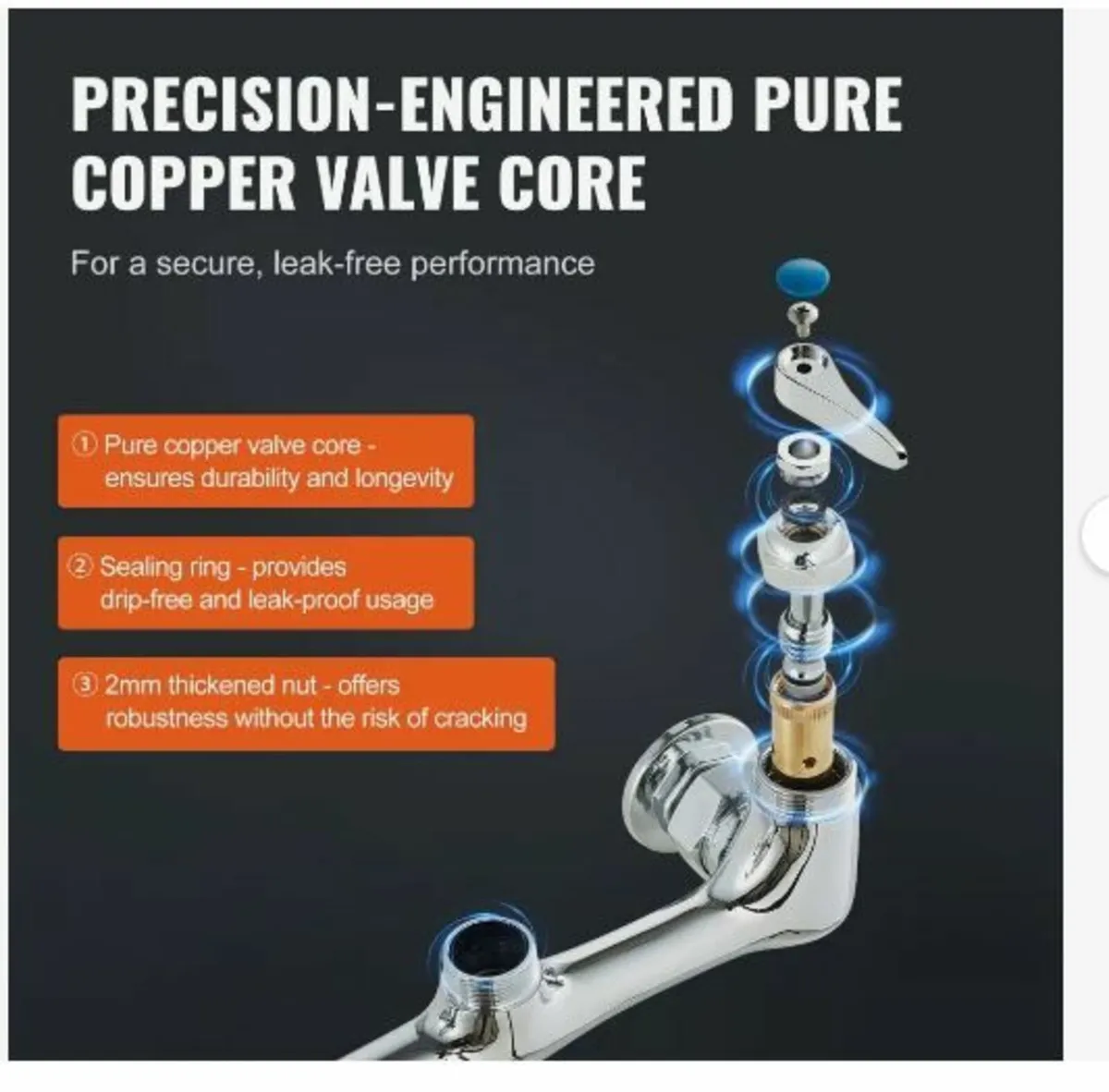 Commercial Faucet with Pre-Rinse Sprayer - Image 3