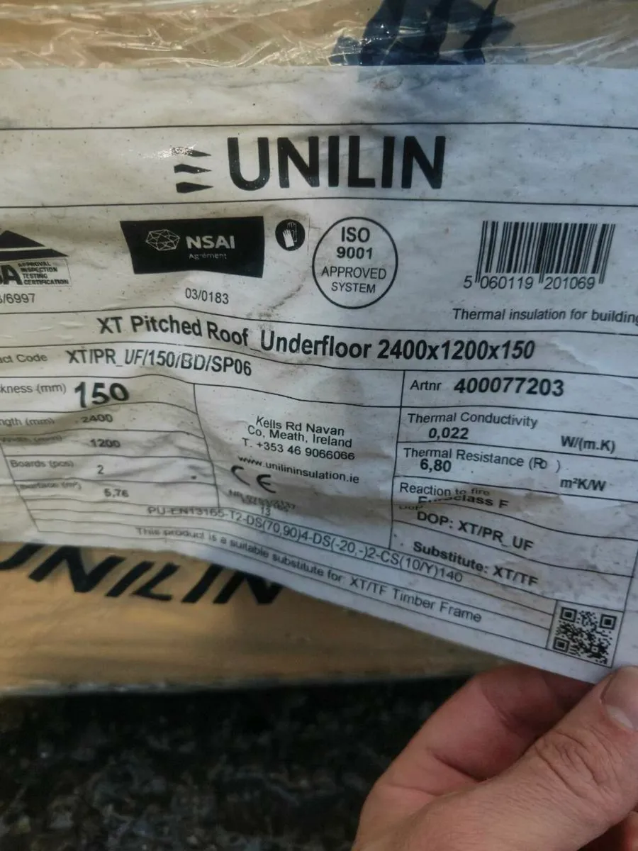 120/150mm PIR underfloor insulation boards 8x4 new - Image 1