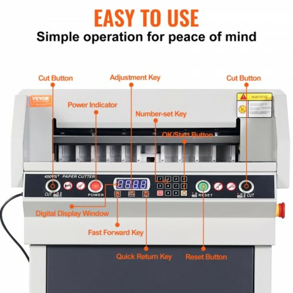 18" 450mm Paper Cutter Cutting Machine Office Elec - Image 4