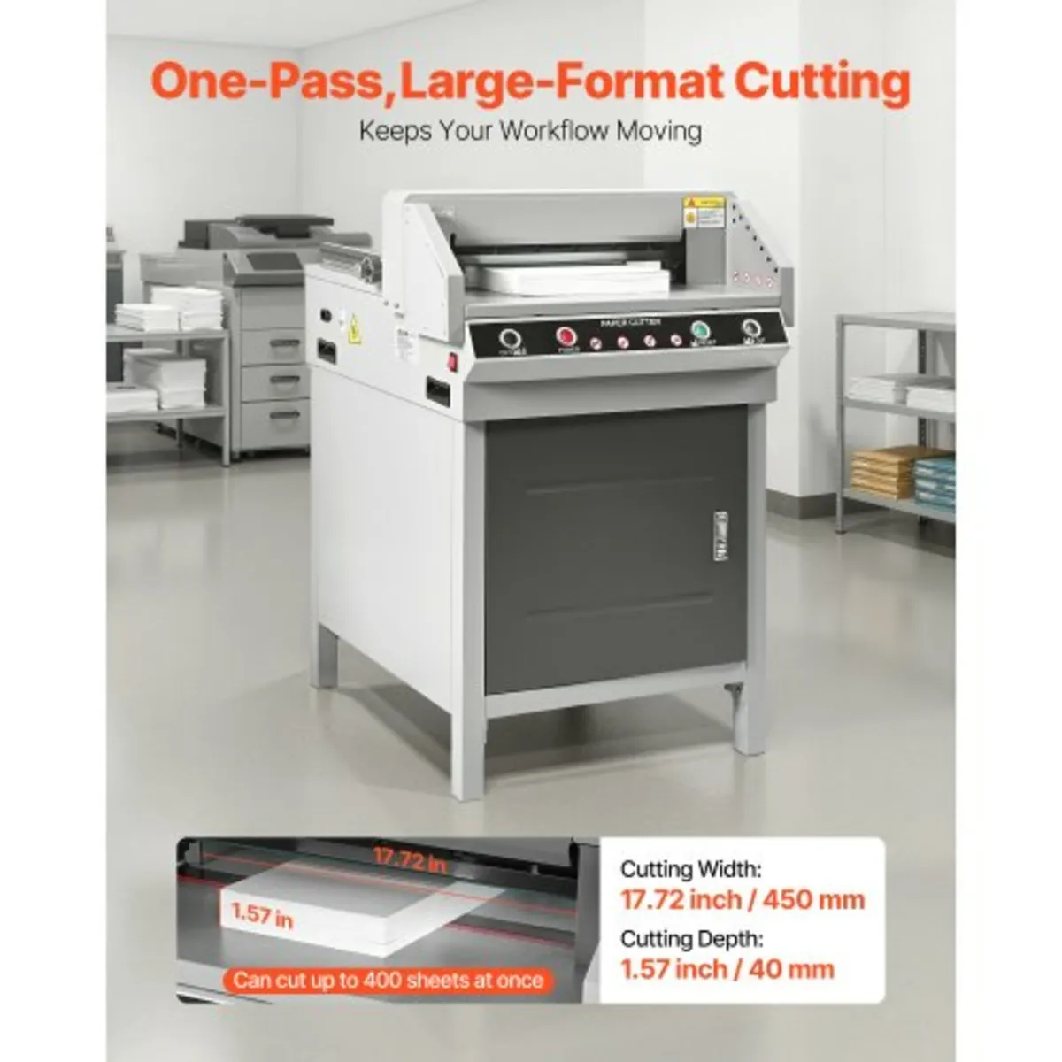 Electric Paper Cutter, Heavy Duty Metal Paper Cutt - Image 3