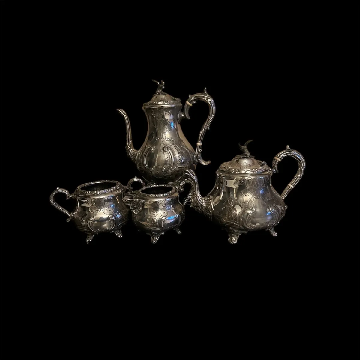 Antique Silver Plated Set Hand Cased 1860 - Image 1