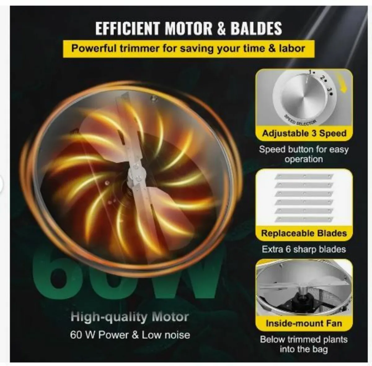 45.7 cm Table Hydroponic 3 Speed - Image 2